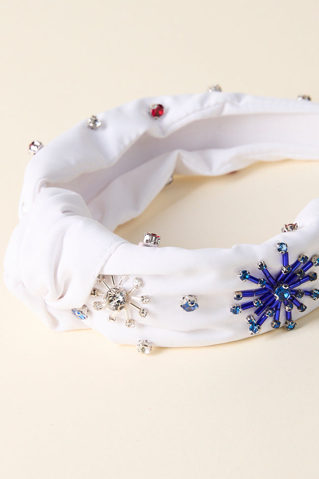 White Fireworks Headband FINAL SALE