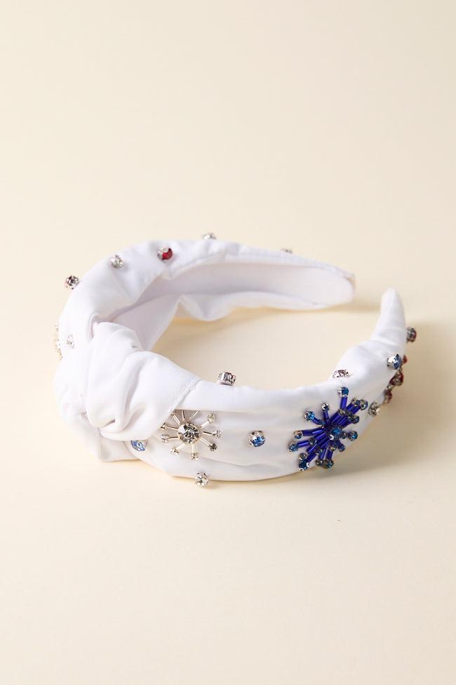 White Fireworks Headband FINAL SALE
