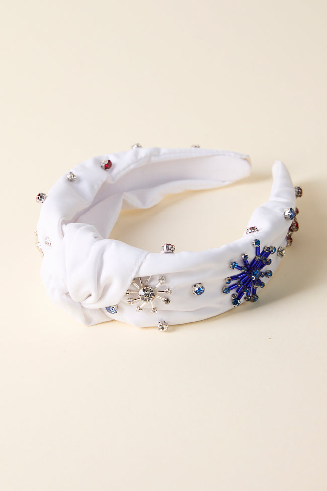 White Fireworks Headband FINAL SALE
