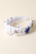 White Fireworks Headband FINAL SALE