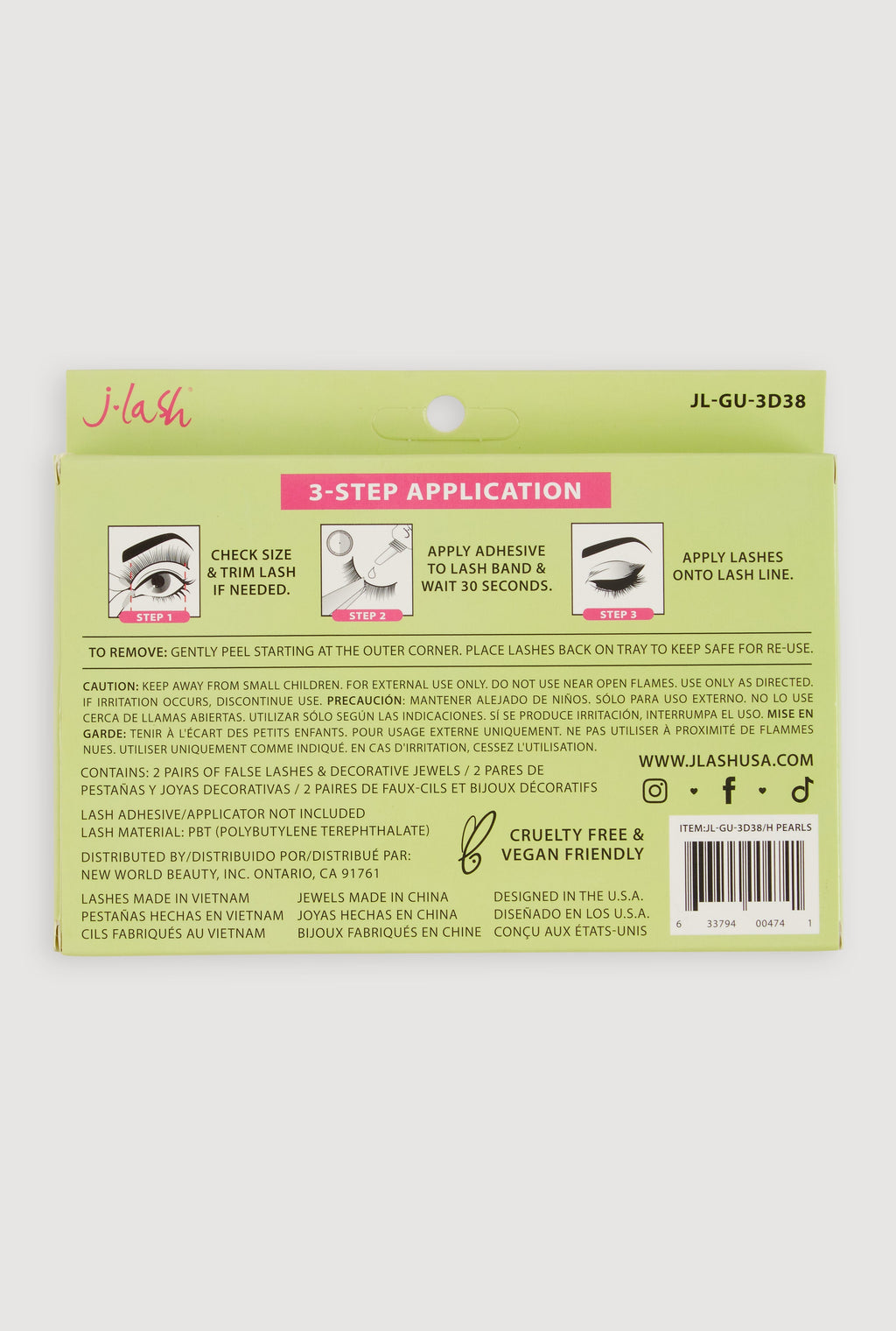 Elegant False Eyelashes with Holographic Pearls for Glam Makeup