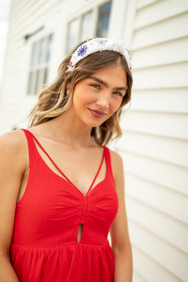White Fireworks Headband FINAL SALE