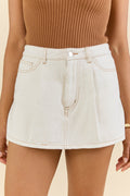 Reverb Radiance White Denim Skort FINAL SALE