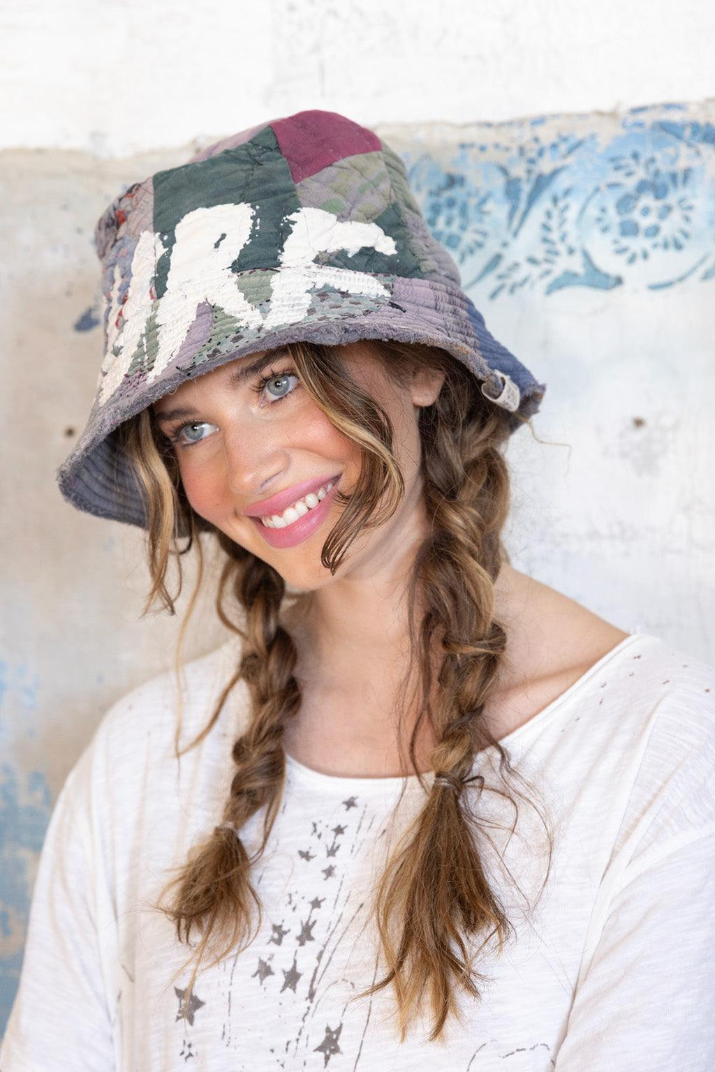 Vintage Quilt Surf Hunter Bucket Hat