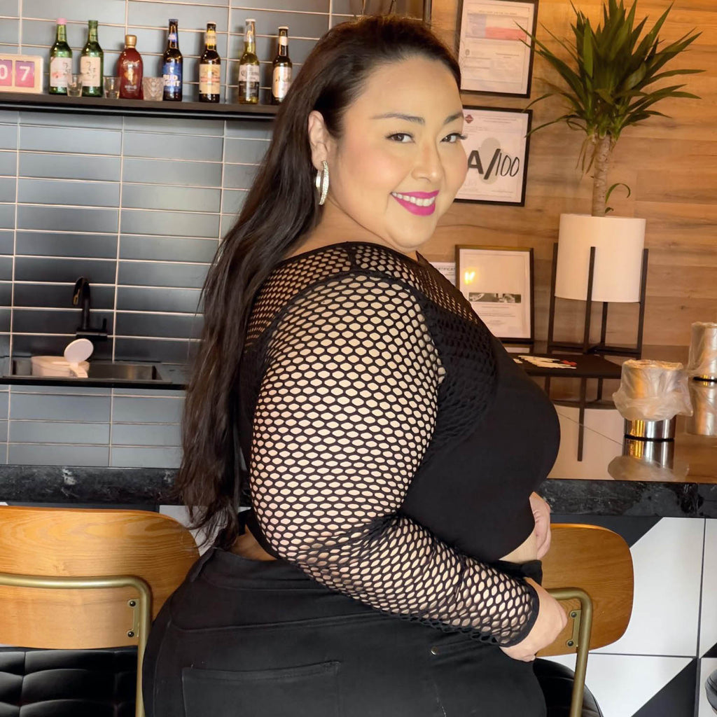 Fishnet Top - Alanis - Black