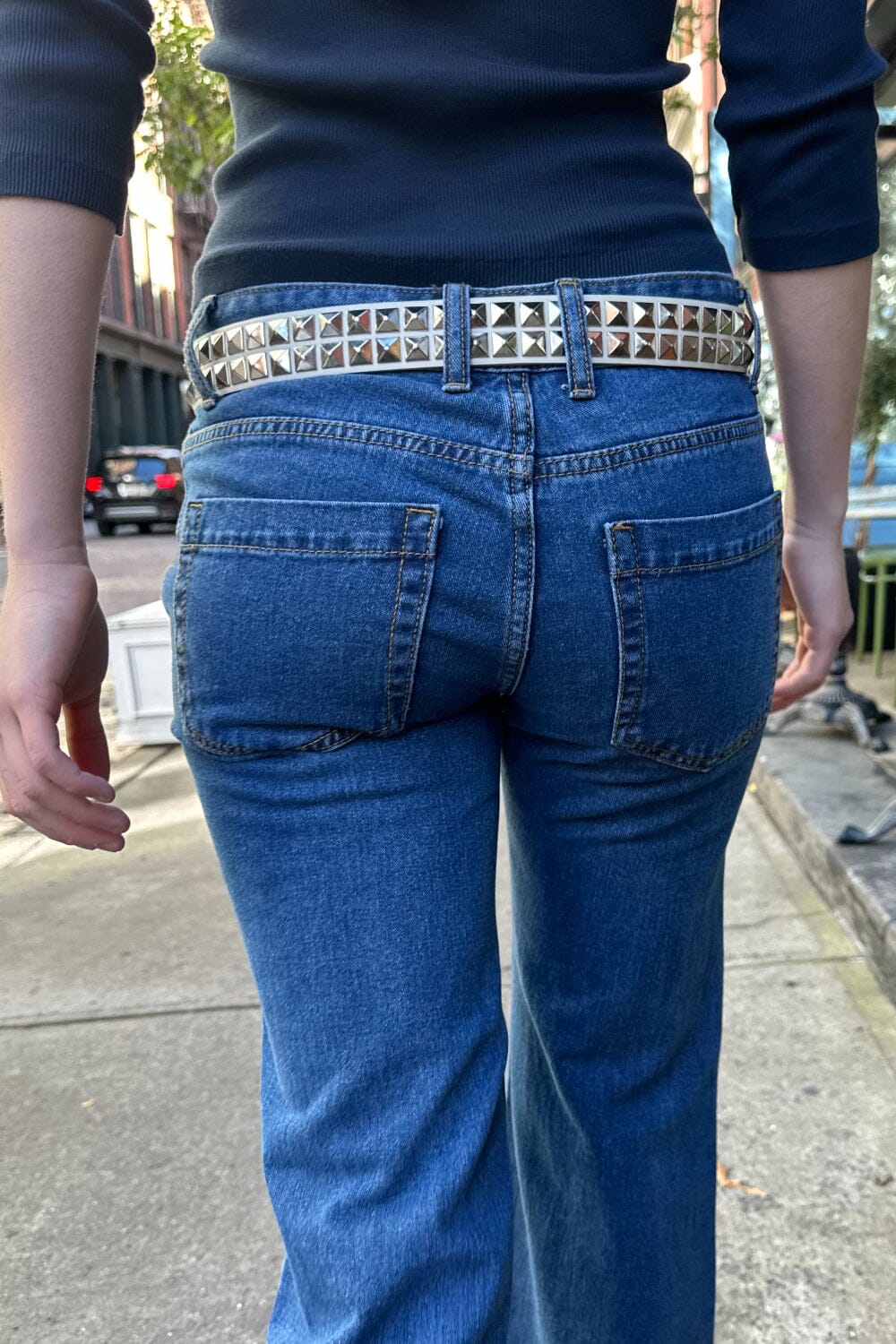 Studs White Belt