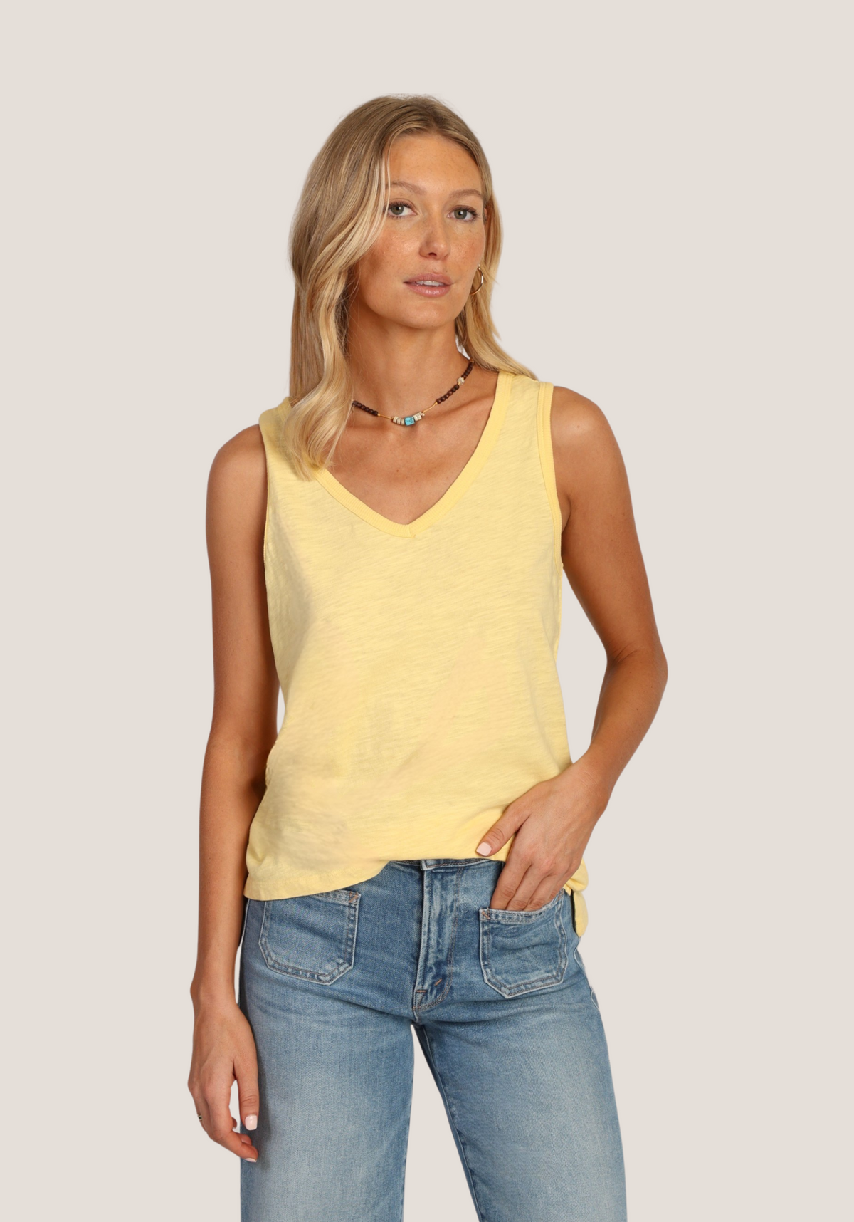 Modern Deep V-Sleeveless